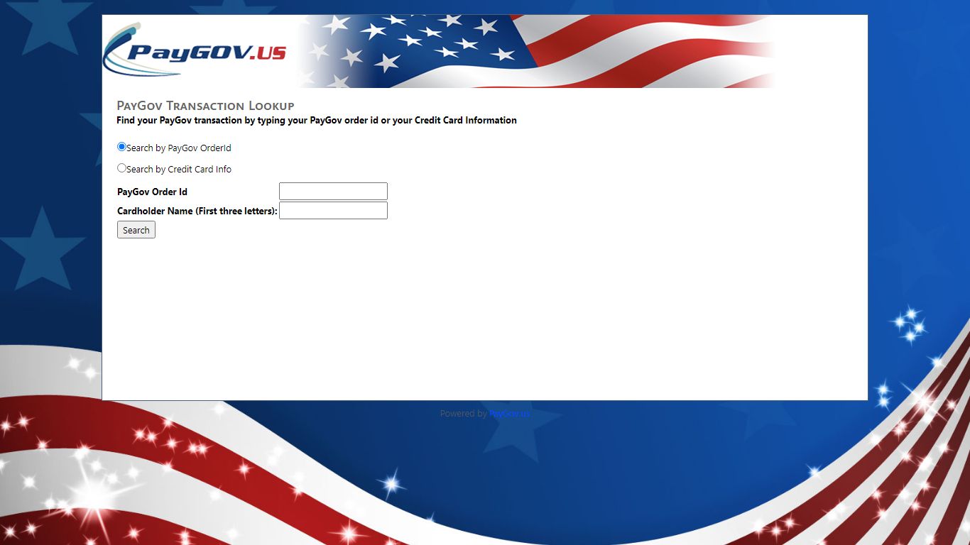 PayGov Transaction Lookup